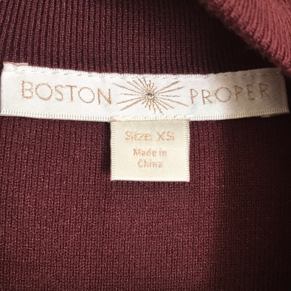 NWOT Boston Proper Burgubdy Sweater Dress - Picture 3 of 3